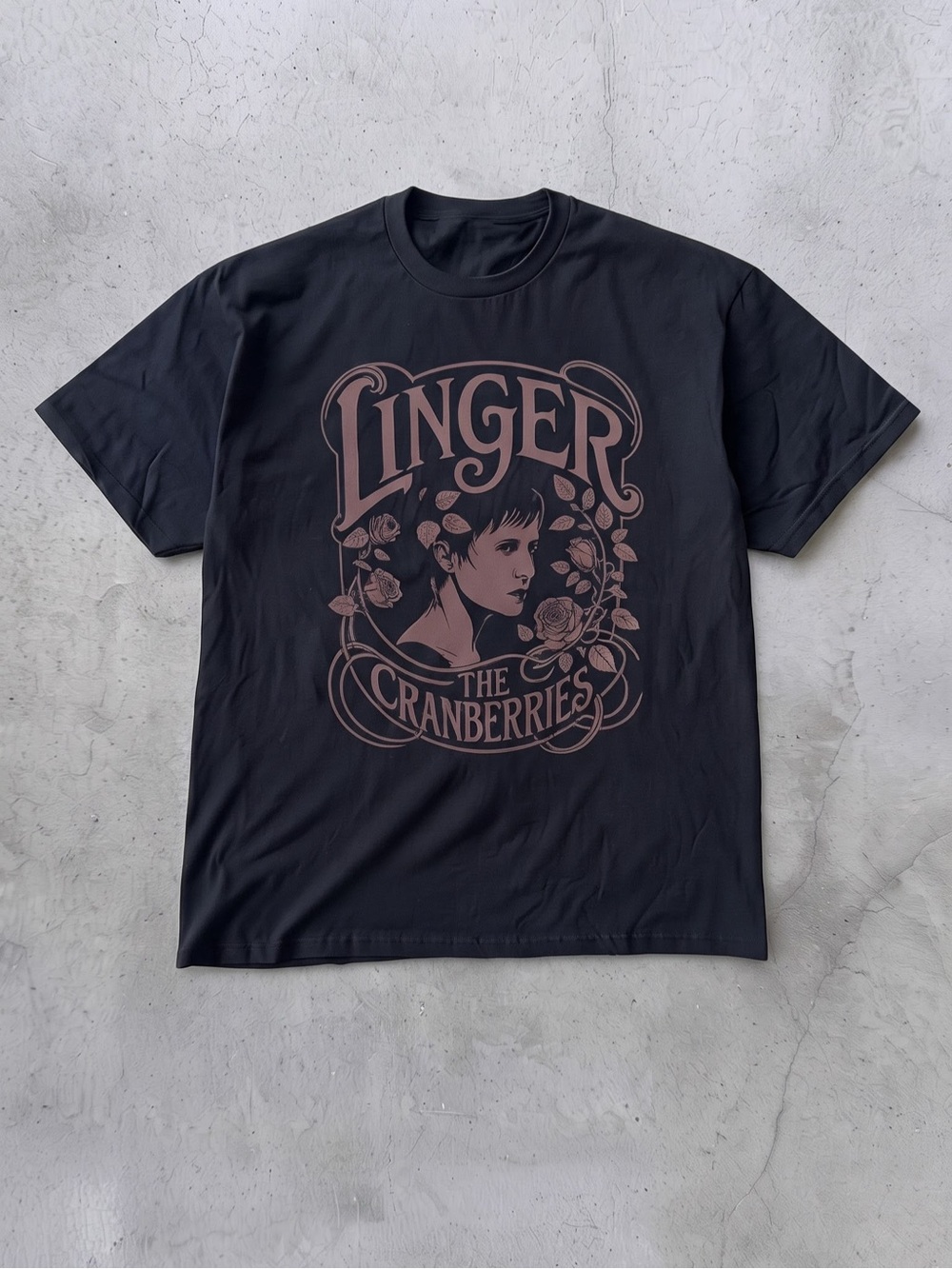 "Linger" The Cranberries Band Graphic Tee
Black